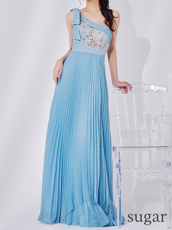 スカイブルー　モデル：まおちゃる　身長：158cm　着用サイズ：Sサイズ