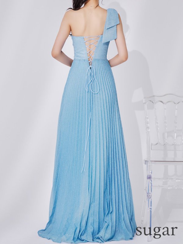 スカイブルー　モデル：まおちゃる　身長：158cm　着用サイズ：Sサイズ