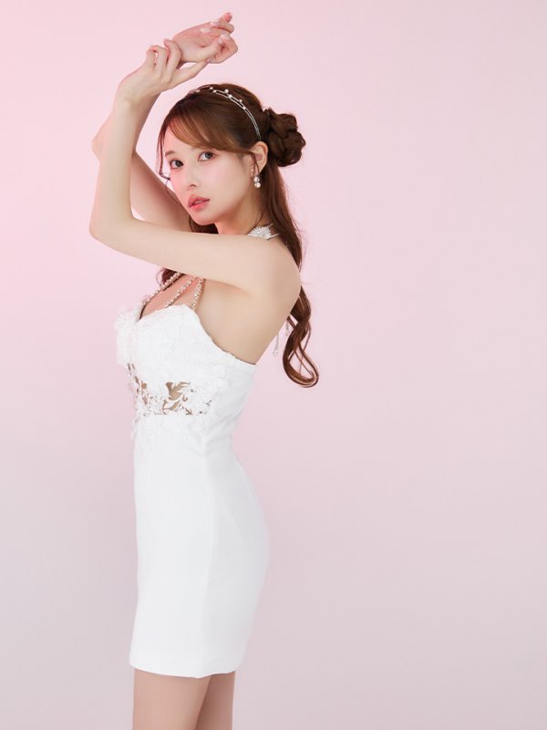 ホワイト　モデル：ゆめ　身長：160cm　着用サイズ：Sサイズ