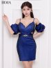 ダークブルー モデル：ももか　身長：156cm　着用サイズ：XSサイズ