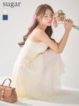 【予約商品/6月下旬発送予定】Lサイズあり【JEAN MACLEAN/ジャンマクレーン】シフォン/ キャミソール/ テールカット/ フレア/ ミディアムドレス/ キャバドレス[OF2A]