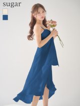 【予約商品/6月下旬発送予定】Lサイズあり【JEAN MACLEAN/ジャンマクレーン】シフォン/ キャミソール/ テールカット/ フレア/ ミディアムドレス/ キャバドレス[OF2A]