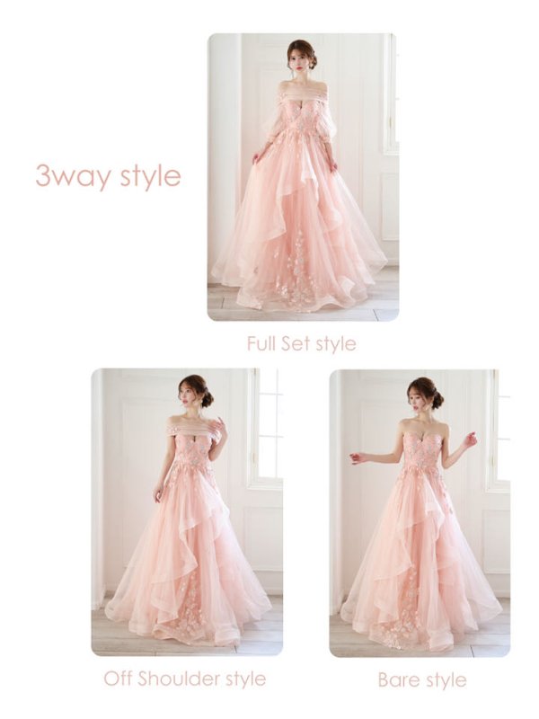 コーラルピンク モデル：ゆめ　身長：160cm　着用サイズ：Mサイズ