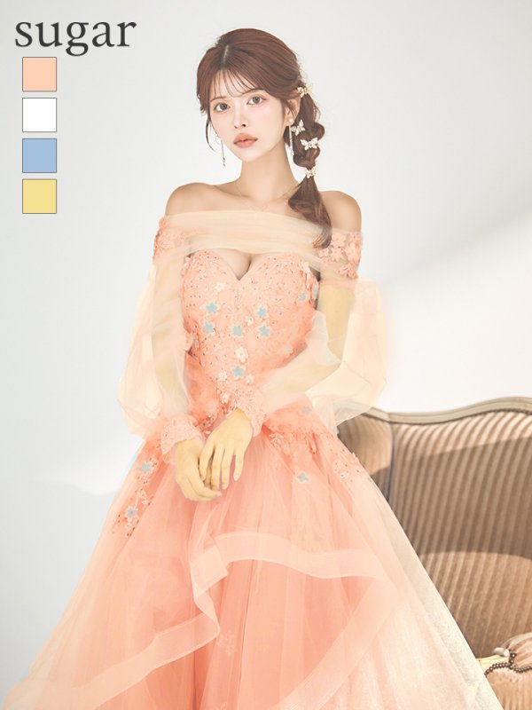 コーラルピンク モデル：まりん　身長：164cm　着用サイズ：Sサイズ