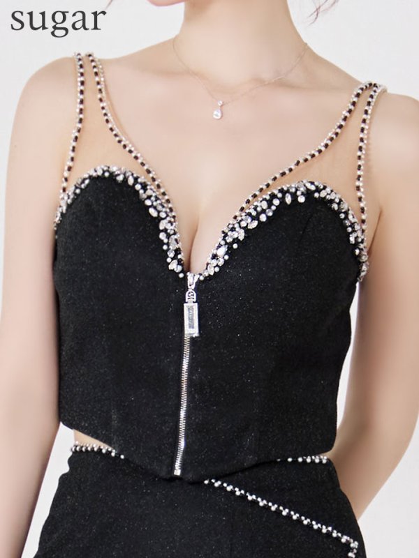 ブラック モデル：ゆめ　身長：160cm　着用サイズ：Sサイズ