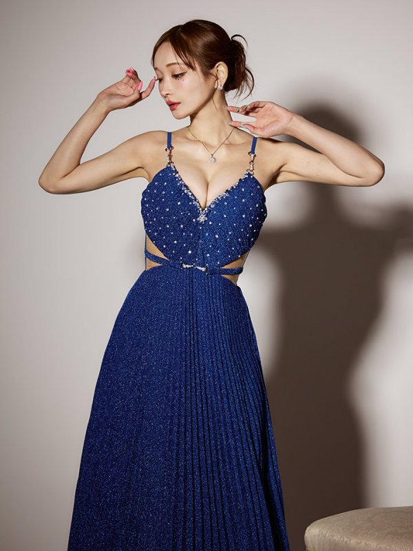 ダークブルー モデル：真優川咲　身長：158cm　着用サイズ：Sサイズ