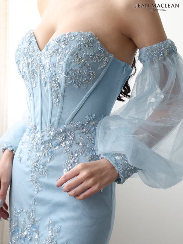 ブルー モデル：まおちゃる　身長：158cm　着用サイズ：Mサイズ