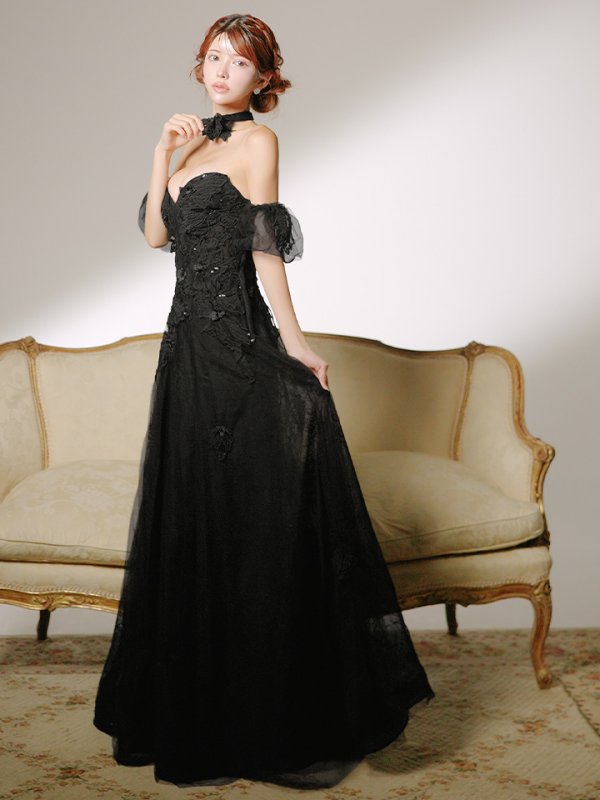 ブラック　モデル：まりん　身長：164cm　着用サイズ：Sサイズ