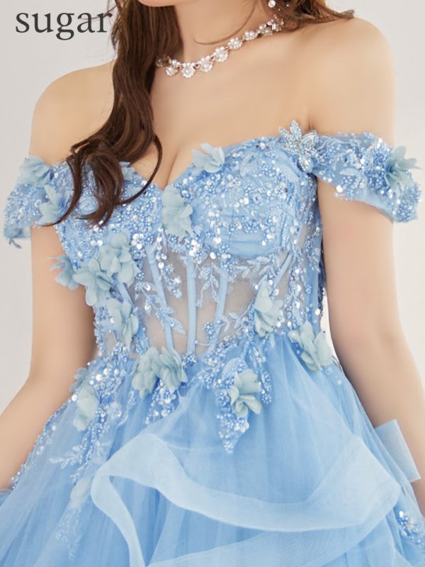 ブルー　モデル：三上悠亜　身長：159cm　着用サイズ：Sサイズ