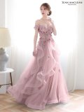 【JEAN MACLEAN/ジャンマクレーン】立体フラワー/ シアー/ オフショル/ フリル/ チュール/ フレア/ プリンセス/ ロングドレス/ キャバドレス long[OF2A]