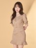 ベージュ モデル：ゆめ　身長：160cm　着用サイズ：Sサイズ