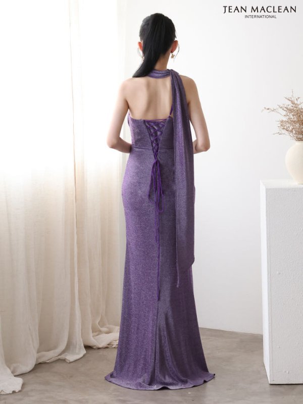 シャイニーパープル モデル：まおちゃる　身長：158cm　着用サイズ：Mサイズ