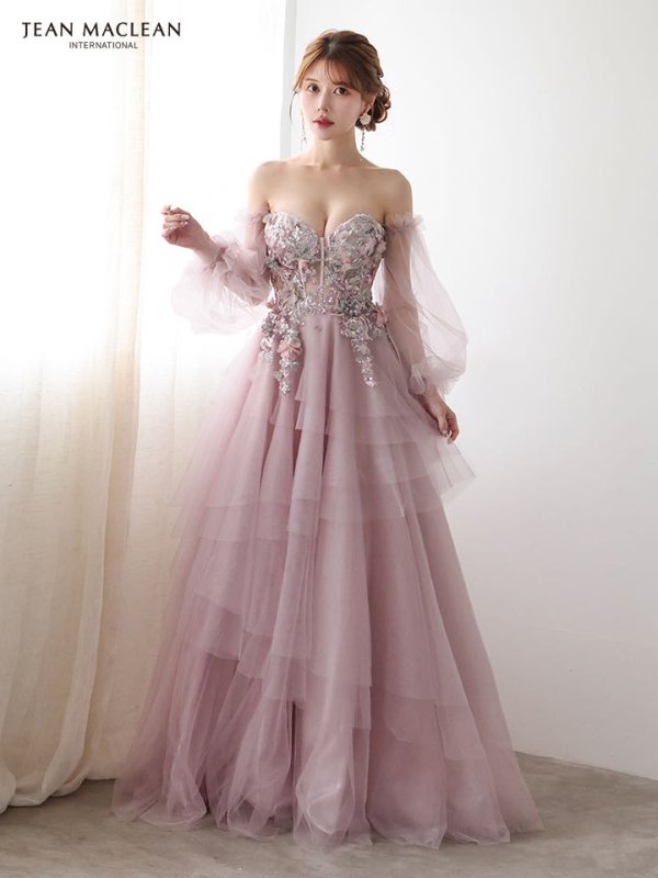 グレージュピンク　モデル：ゆめ　身長：160cm　着用サイズ：Mサイズ