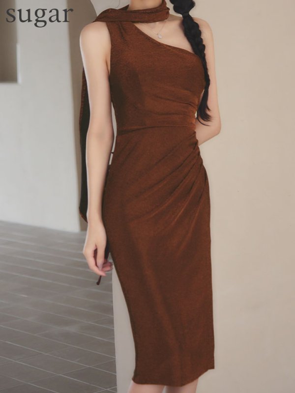 チョコブラウン モデル：まおちゃる　身長：158cm:Sサイズ