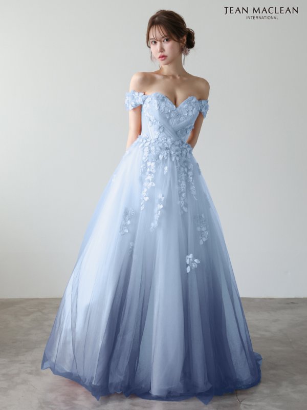 ライトブルー×ネイビー モデル:ゆめ 身長:160cm 着用サイズ:Mサイズ