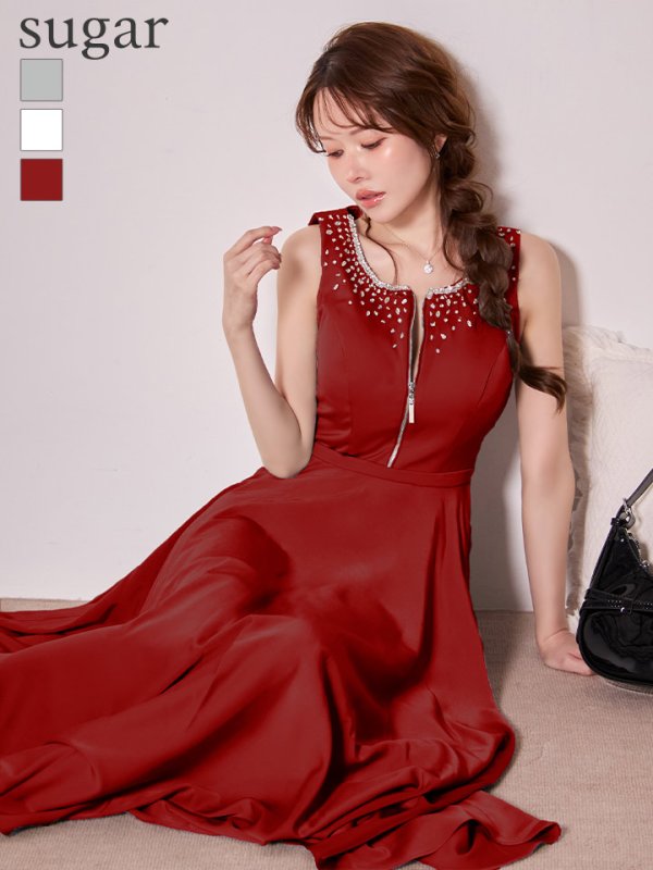 バーガンディー　モデル：ゆめ　身長：160cm　着用サイズ：Sサイズ