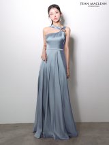 【JEAN MACLEAN/ジャンマクレーン】ワンショル/ ストール/ サテン/ フレア/ ロングドレス/ キャバドレスlong[OF2A]