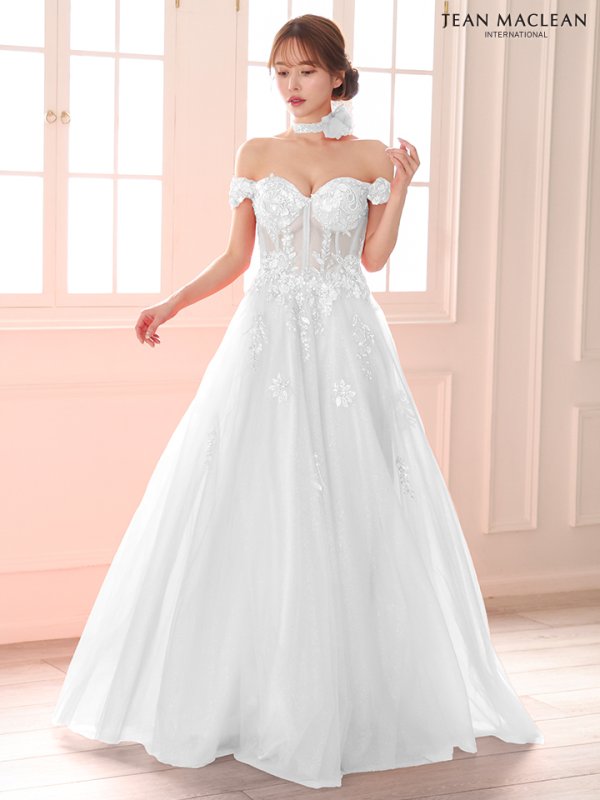 ホワイト　モデル：ゆめ　身長：160cm　着用サイズ：Mサイズ