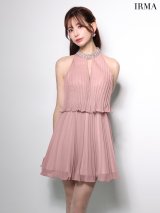 XSサイズあり【IRMA/イルマ】フリル/ シフォン/ ノースリーブ/ アメスリ/ フレア/ ミニドレス/ キャバドレス[OF2A]