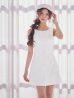 ホワイト　モデル：せいは　身長：160cm　着用サイズ：Sサイズ