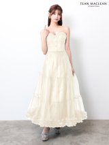XSサイズあり【JEAN MACLEAN/ジャンマクレーン】ラメツイード/ ツイード/ キャミソール/ ティアード/ チュール/ フレア/ Aライン/ ロングドレス/ キャバドレス long[OF2A]