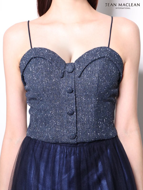 ネイビー　モデル：あみ　身長：163cm　着用サイズ：Sサイズ