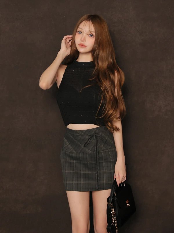 ブラック　モデル：しおん　身長158cm　着用サイズ：Sサイズ