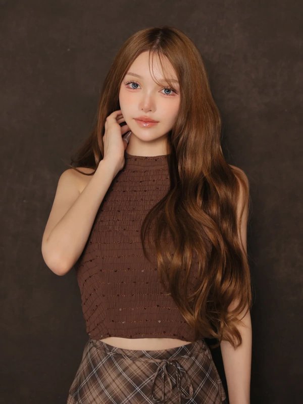 ブラウン　モデル：しおん　身長158cm　着用サイズ：Sサイズ