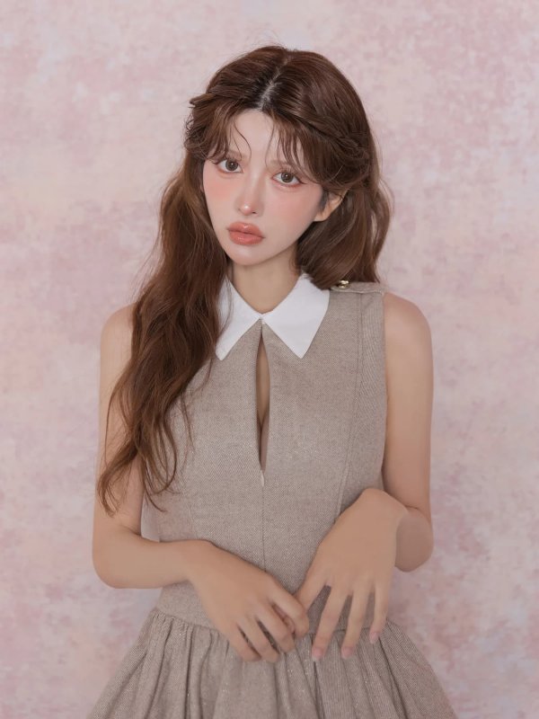 ベージュ　モデル：まりん　身長：164cm　着用サイズ：Sサイズ