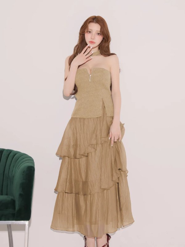 ベージュブラウン　モデル：ももか　身長：156cm　着用サイズ：Sサイズ