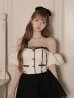 アイボリーxブラック　モデル：まみ　身長：161cm　着用サイズ：Sサイズ