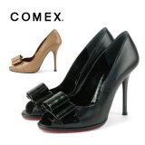 【COMEX】３カラー☆オールシーズン使える履きまわし力の高いボリューミーリボンのオープントゥ★☆10.5cm[OF02]