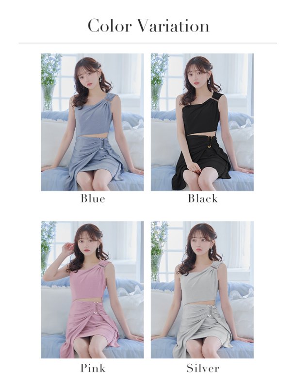 画像26: XSサイズあり【IRMA/イルマ】ラメニット/ ワンショルダー/ ショルダービジュー/ アシンメトリー/ ラップデザイン/ タイト/ ミニドレス/ キャバドレス[OF2A]