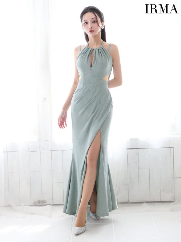 グレイッシュグリーン モデル:まおちゃる 身長:158cm 着用サイズ:Mサイズ