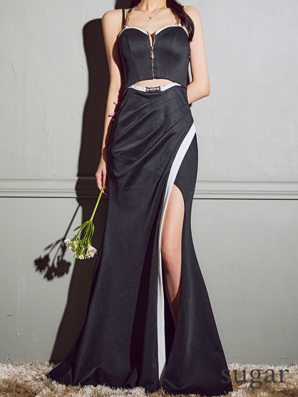 ブラック　モデル：まおちゃる　身長：158cm　着用サイズ：Mサイズ