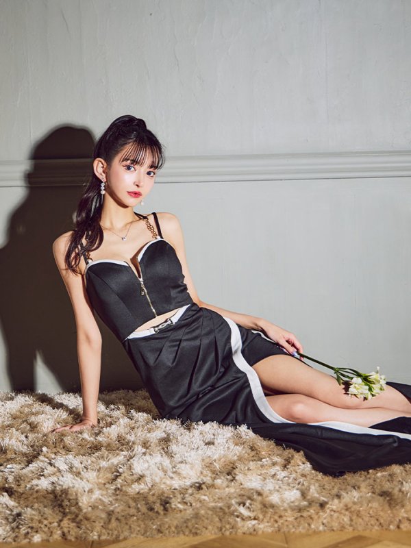 ブラック　モデル：まおちゃる　身長：158cm　着用サイズ：Mサイズ