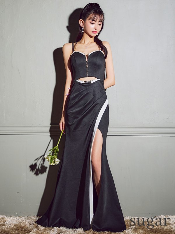 ブラック　モデル：まおちゃる　身長：158cm　着用サイズ：Mサイズ