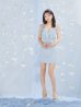 ブルー モデル：如月れい　身長：156cm　着用サイズ：XSサイズ