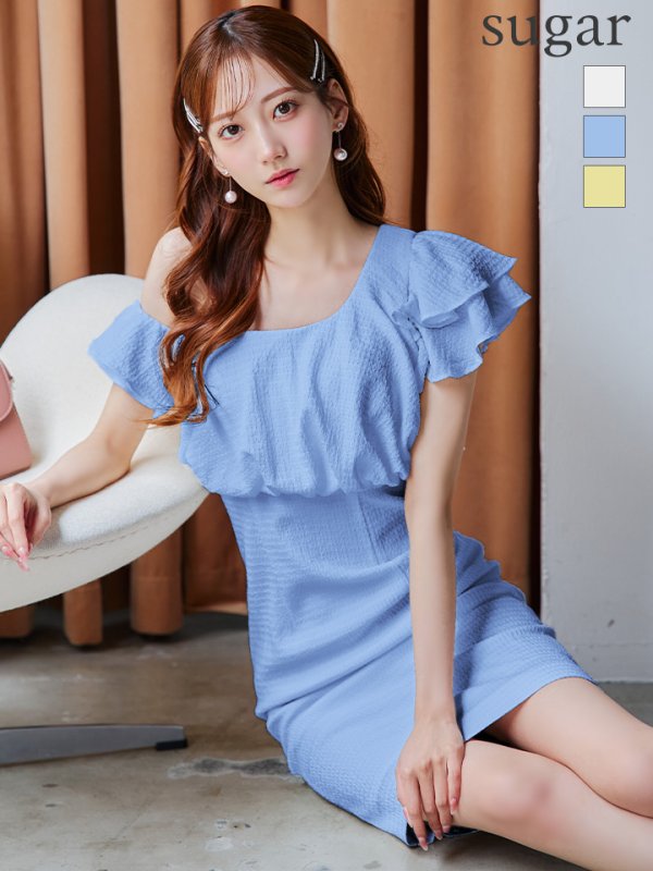 ブルー　モデル：あすか　身長：170cm　着用サイズ：Sサイズ