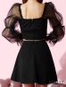 ブラック モデル：まりん　身長：164cm　着用サイズ：Sサイズ