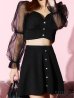 ブラック モデル：まりん　身長：164cm　着用サイズ：Sサイズ