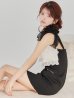 ホワイトxブラック モデル：まりん　身長：164cm　着用サイズ：Sサイズ