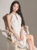 ホワイト モデル：まおちゃる　身長：158cm　着用サイズ：Sサイズ