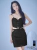 ブラックデニム　モデル：まおちゃる　身長：158cm　着用サイズ：Sサイズ