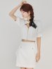 ホワイト　モデル：まりん　身長：164cm　着用サイズ：Sサイズ