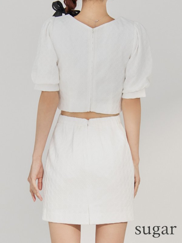 ホワイト　モデル：まりん　身長：164cm　着用サイズ：Sサイズ