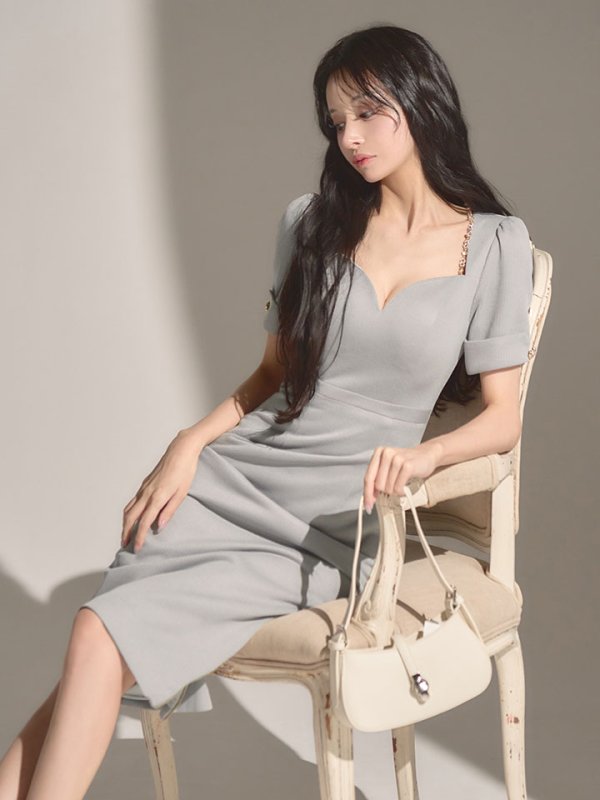 グレー モデル：まおちゃる　身長：158cm　着用サイズ：Sサイズ