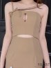 モカベージュ　モデル：羽澄まり　身長：158cm　着用サイズ：Sサイズ