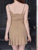 モカベージュ　モデル：羽澄まり　身長：158cm　着用サイズ：Sサイズ