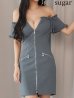 グレー　モデル：まおちゃる　身長：158cm　着用サイズ：Sサイズ